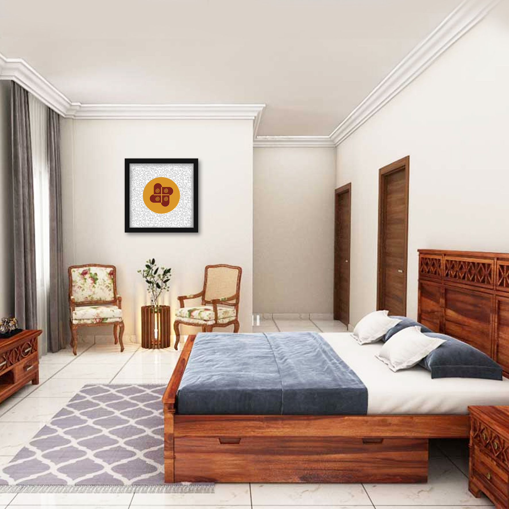 Vasudha Symbol Photo Frame For Money Attraction